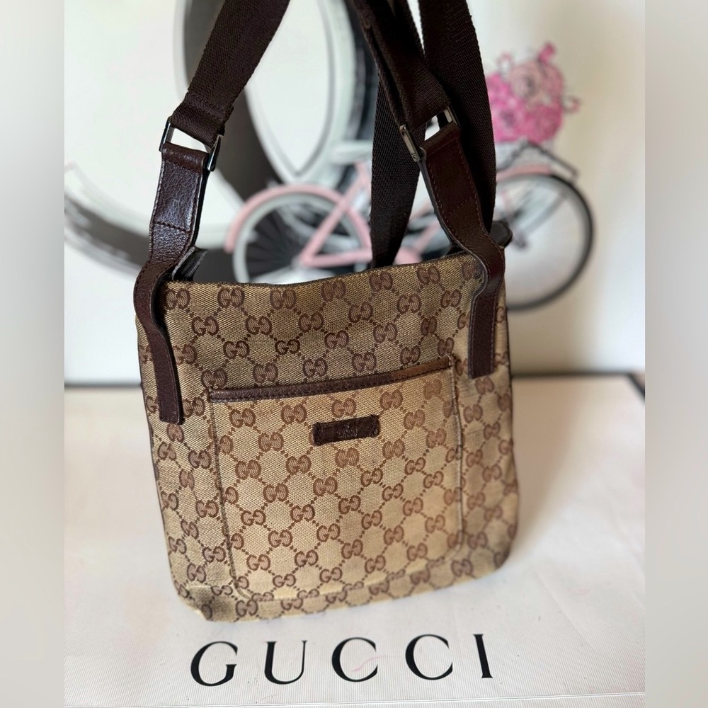 Gucci Vintage GG Monogram Canvas Shoulder Bag - Picture 3 of 15
